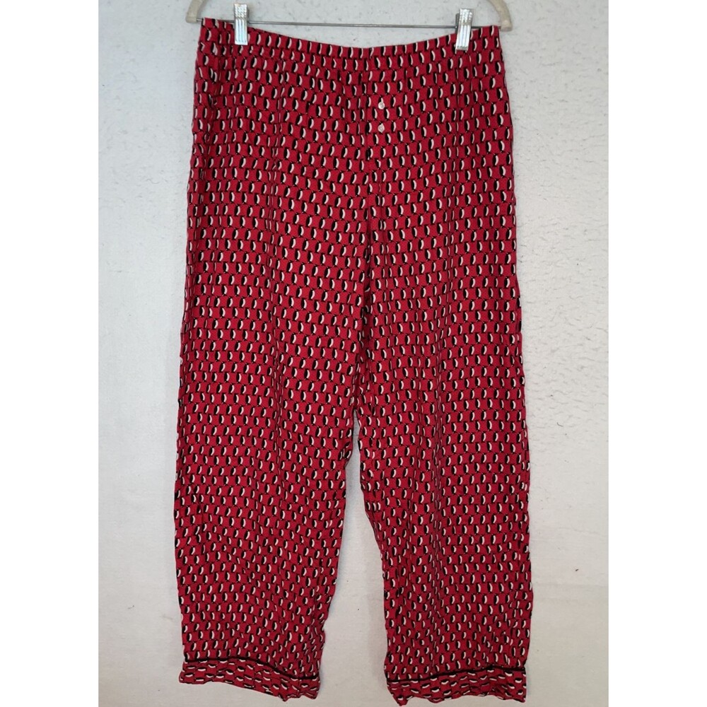 Victoria Secret women's red penguin pull on pajama lounge pants XL flannel
